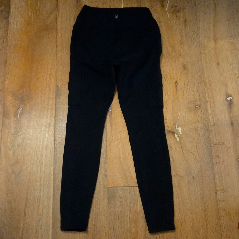 Spyder Active Black Performance Leggings Side Pockets S